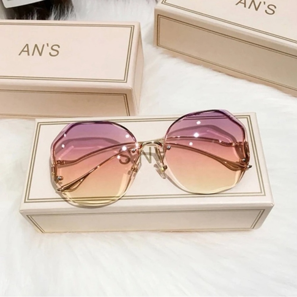 Retro Oversized Gradient  Sunglasses - Picture 2 of 11